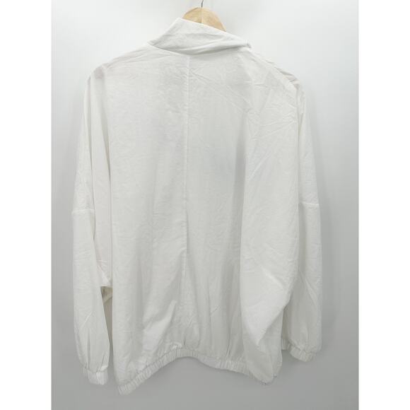 Nike White ESS Woven Jacket Full Zip Activewear Lightweight Womens Large NWT - Picture 2 of 10